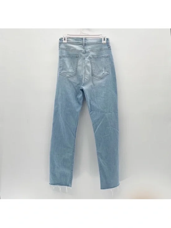 Mother High Waisted Rider Ankle Fray Jeans in Island Afterhours 29 - Picture 5 of 8